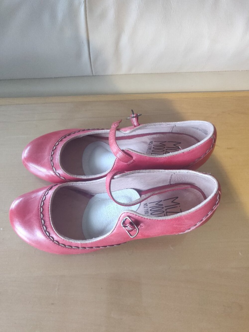 Miz Mooz Red Leather Heeled Shoes (Size 6.5/37)